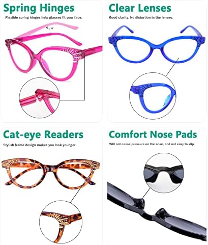 Naočale za čitanje očiju za oči sa 5 paketa za čitanje očiju