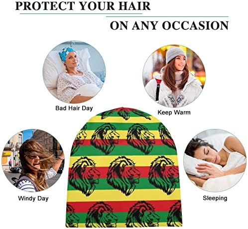 Baikutouan Rasta Lion Print kape za muškarce žene sa dizajnom Lobanja kapa