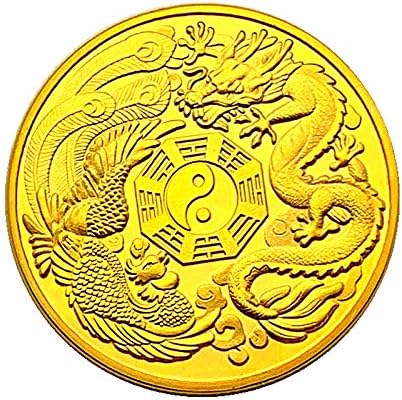 CryptoCurrency Chinese Dragon i Phoenix Tračevi kovanice Gold-pozlaćeni komemorativni novčići kopiraju kovanice
