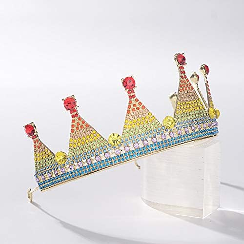 Sunshinesmile Bride Princess Rainbow Crown traka za glavu Kristalna tijara i Krune za žene Svadbeni Dodaci