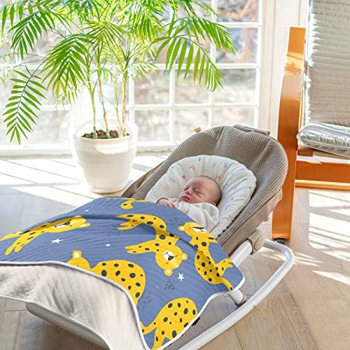 Swaddle pokriva za spavanje Leopardi pamučna pokrivačica za dojenčad, primanje pokrivača, lagana mekana