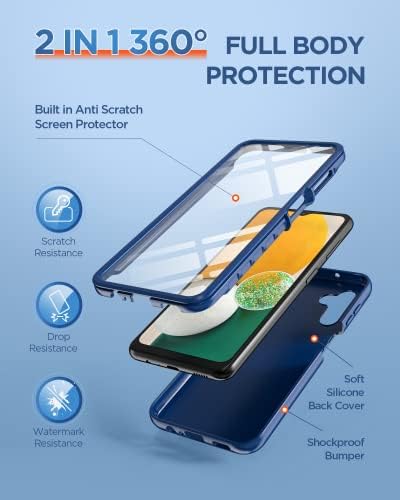 HOHOSB futrola za Galaxy A13 5G Case-Samsung A13 5G futrola sa ugrađenim zaštitnikom zaslona, ​​silikon