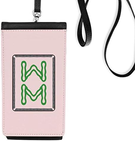Mahjong bamboo bar 8 pločica uzorak telefon novčanik torbica viseći mobilni torbica crni džep