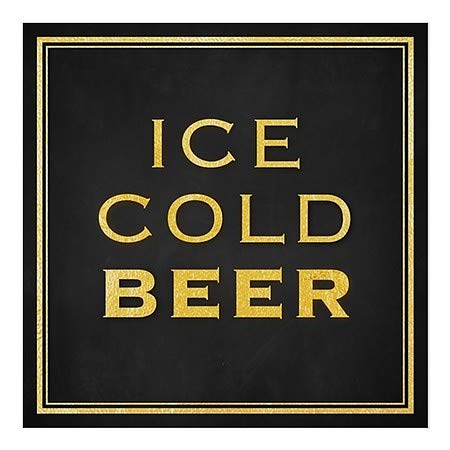 CGsignLab | Ledeno hladno pivo-klasično zlato prozor Cling | 8 x8