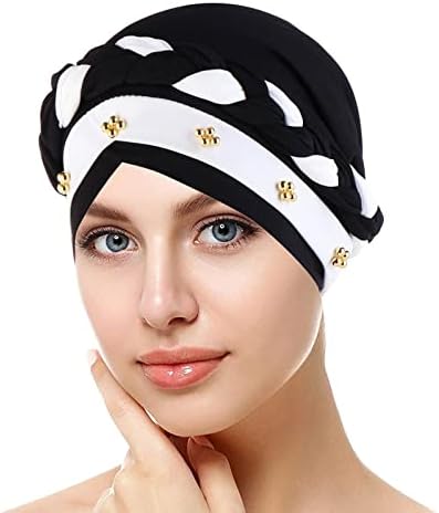 Bohemian Turban za žene blok boje za glavu oblozi elegantan Twist čvor rak pokrivala za glavu meka udobna