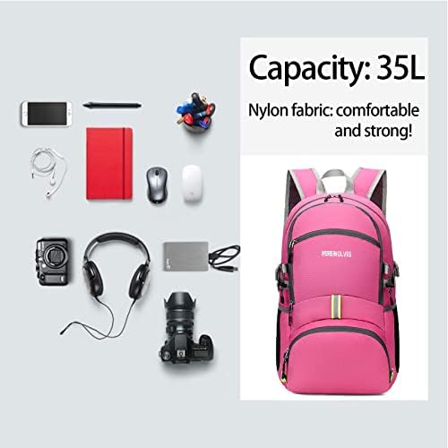 Vukolves 35L Lagani paketni ruksak za planinarenje, ultralight sklopivi vanjski dnevni paket za žene muškarci