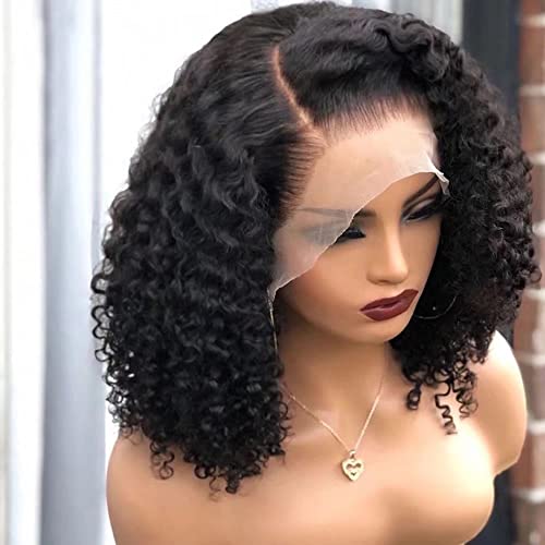 Imeya Curly Lace prednja perika ljudska kosa 180% gustoća 13x6 prozirna čipkasta perika prethodno Počupana