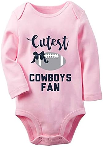 Poemsimai Cuthest Cowboys Fan Baby Boy Girl Onesie Newborn Organic Bodysuit Romper