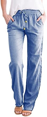 Miashui ženske casual baggy hip hop hlače Žene visoke struke široke pantalone za noge Ležerne prilike za vuču Žene Ležerne prilike