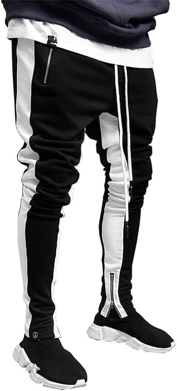 Muški zip joggers hlače Ležerne prilike za vježbanje teretana Track hlače Slim Fit konusni dukseci sa džepovima