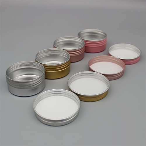 Othmro 6kom 0.3 Oz metalni okrugli limenke aluminijumske limenke kontejneri sa vijčanim poklopcem, 35 * 18mm srebrne limenke za melem, začine, balzam za usne, čaj ili bombone 10ml