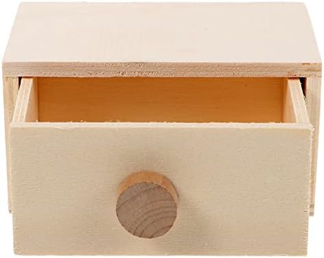 ARTIBETTER nedovršena Drvena kutija za ladice za nakit: Mini drvena Craft kutija 3 kom prirodne DIY zanatske