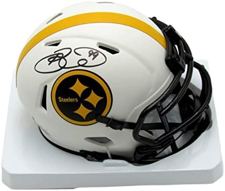 Brett Keisel sa autogramom Mini Lunar Eclipse fudbalski šlem Steelers JSA-NFL šlemovi sa autogramom