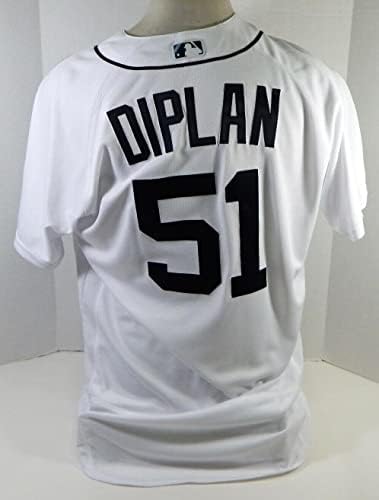 2020 Detroit Tigers Marcos Diplan # 51 Igra izdana Bijeli dres 46 703 - Igra Polovni MLB dresovi