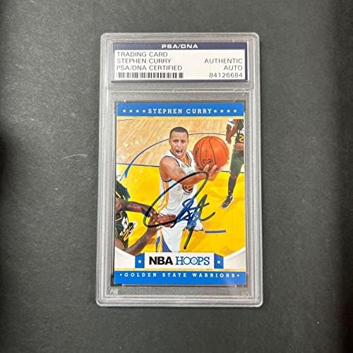 2012-13 NBA HOOPS 180 Stephen Curry potpisana kartica Auto PSA ploča - košarkaste ploče s autogramiranim