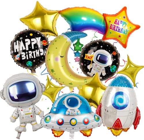 11 kom Space Birthday Party Dekoracije svemirski baloni Astronaut Mjesečeve zvijezde folija baloni Rainbow
