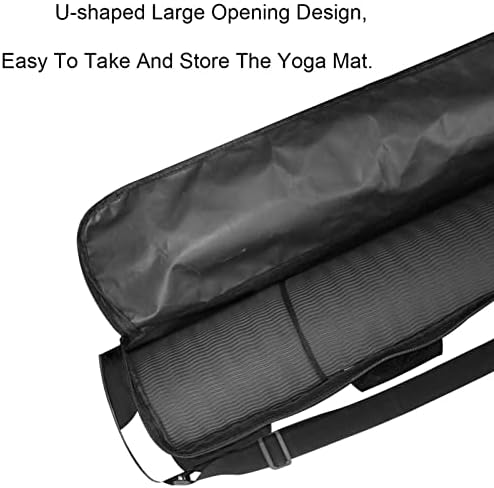 Crno-bijela torba za nošenje prostirke za jogu s točkicama s naramenicom torba za jogu torba za teretanu
