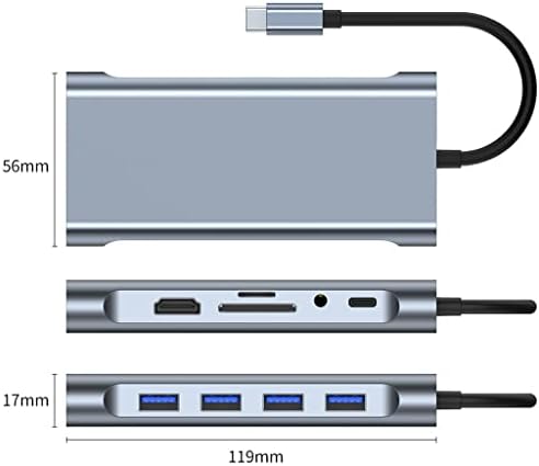 SDFGH za Tip C Dock Port C na HDMI-kompatibilni USB 3.0 Adapter TF SD čitač PD punjač za razdjelnik vazduha