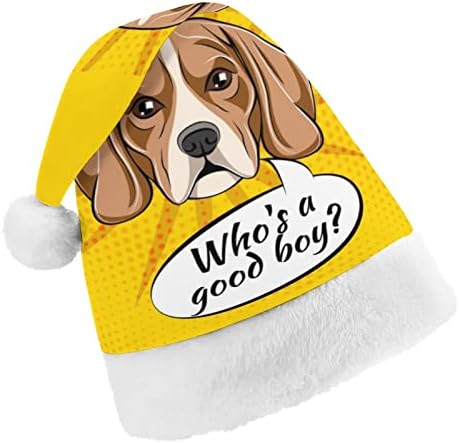 Nudquio pisma Beagle pas Božić kape Santa šešir za Božić odmor porodice štampane