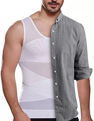 ISUP Muška kompresijska košulja za mršavljenje potkošulja odjeća za oblikovanje tijela grudi kompresijski