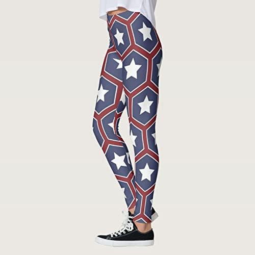 Ženske hlače u boji Američki prilagođeni pilates USA gamaše trčanja Patriotic za joge joga hlače Žena Hlače