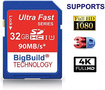 BigBuild tehnologija 32GB Ultra brza SDHC 90MB/s memorijska kartica kompatibilna sa Sony Cyber-Shot DSC