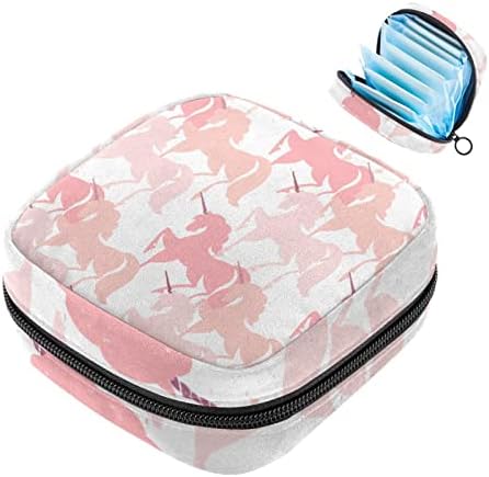 Ružičaste siluete torbi za jednoroge za higijenske uloške, torbica za menstrualne čašice držač jastučića