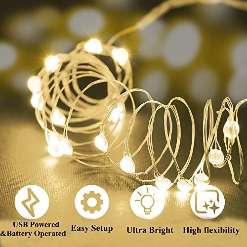 Omika promjena boje baterija 16.4 ft 50 LED Fairy string Lights & 16.4 ft 50 LED photo Clip string Lights
