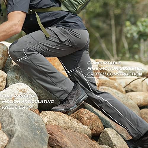 Kastking With Crest Ribolov Pješačke hlače, vodovodne lagane muške putne penjanje hlače, upf 50+ Stretch