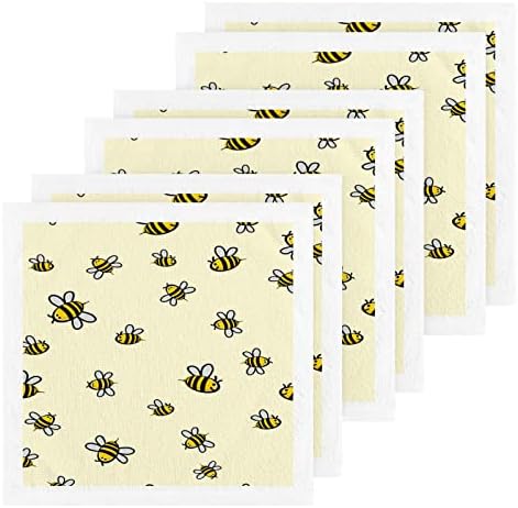 Alaza Perite krpa za med medena pčela - pakovanje od 6, pamučne krpe za lice, visoko upijajući i mekani