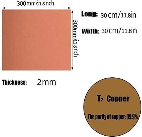 ZHENGYYUU Mesingana ploča bakarni lim 99,9% Cu Lim bakarni lim, nepolirana završna ploča od bakarne folije