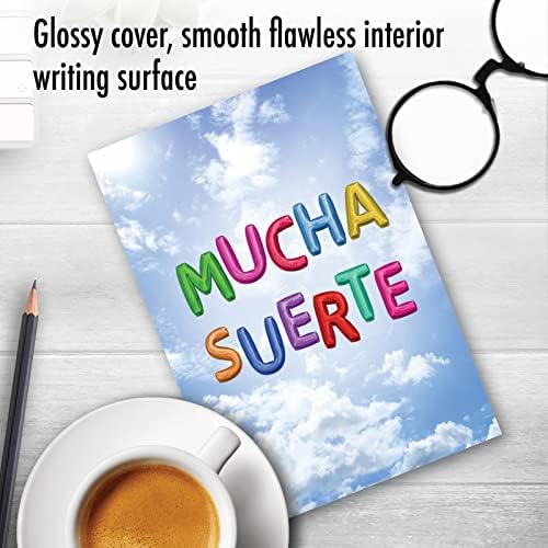 NobleWorks Funny španski sreću čestitka sa 5 x 7 inčni koverti Mensajes Inflados-Buena Suerte C5651SGLG-SL