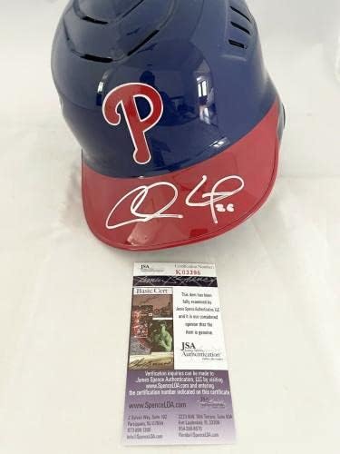 Philadelphia PHILLIES CHASE UTLEY potpisan RAWLINGS full SIZE kaciga za udaranje JSA-MLB kacige sa autogramom