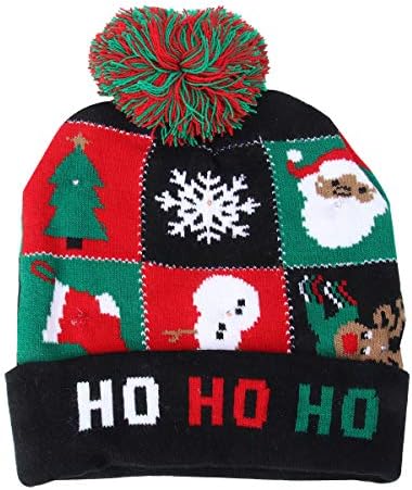 Abaodam Božić LED svjetlo šešir Božić pleteni šešir toplo Božić za odrasle djecu koristi za proslavu Božića