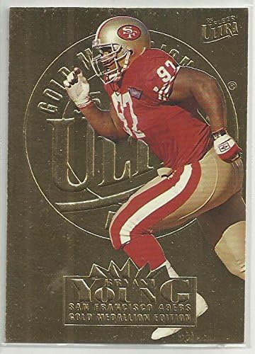 Bryant Young 1995 ultra zlatni medaljon NFL fudbalska karta 309 San Francisco 49ers