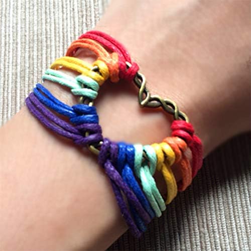 JinYu Rainbow narukvica sa srcem, Lesbian Pride nakit Rainbow pride narukvica & amp; savršen Lesbian pokloni
