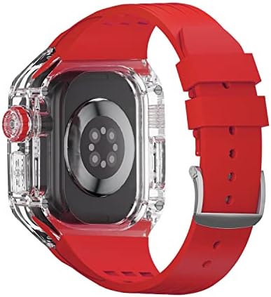 FKIMKF luksuzni modifikacijski komplet za Apple Watch Ultra 49mm Transparentni okvir za bezel Fluororubber
