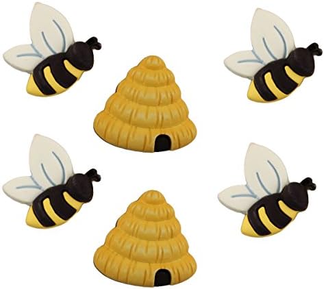 Dugmad Galore Spring Fling za obrt i šivanje - zauzeto pčele - set od 3 kartice