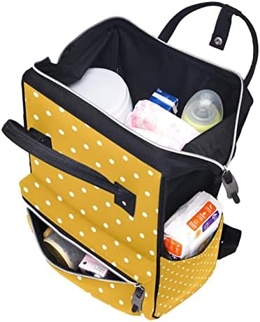 Mustač žuta bijela polka točka točke rukpack Baby Nappy Promjena torbe s više funkcija Velika kapaciteta