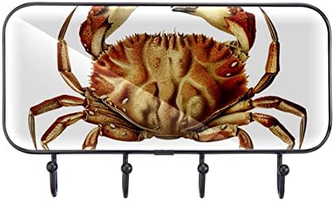 Crab Crab Print CAPE zidni nosač, ulazni nosač kaputa sa 4 kuka za kapute kaputi za ručnik torbica ogrtači