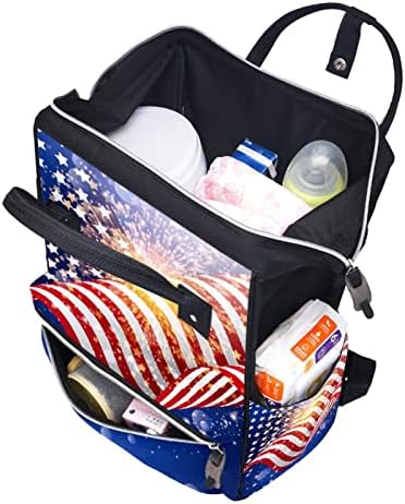 Američka pozadina zastave sa vatromežnim torbom ruksak babdene torbe za promjenu nogu Multi funkcija Veliki