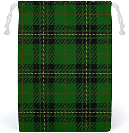 Zeleni škotski tartan plašten platnene torba za pohranu za ponovno punjenje vrećica za punjenje vrećica