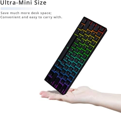 DREVO Seer te 60% žičana RGB pozadinska mehanička tastatura za igre Ultra kompaktna Mini 61 tipka