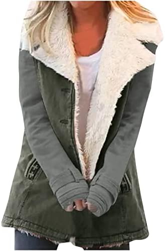 Sherpa obložena jakna Žene dugih rukava Potpuno zip up Fuzzy plišane dukseve Topli casual kardigan džempe