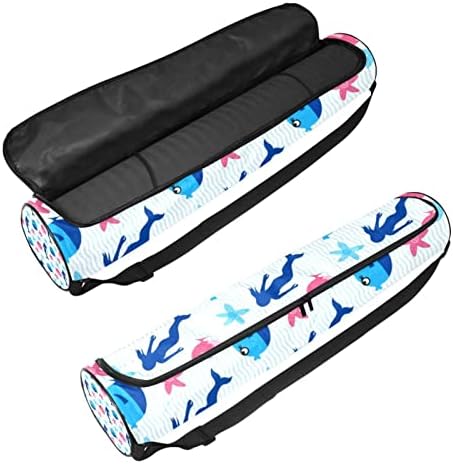 RATGDN Yoga Mat torba, morska sirena riba Vježba Yoga Mat Carrier full-Zip Yoga Mat torba za nošenje sa