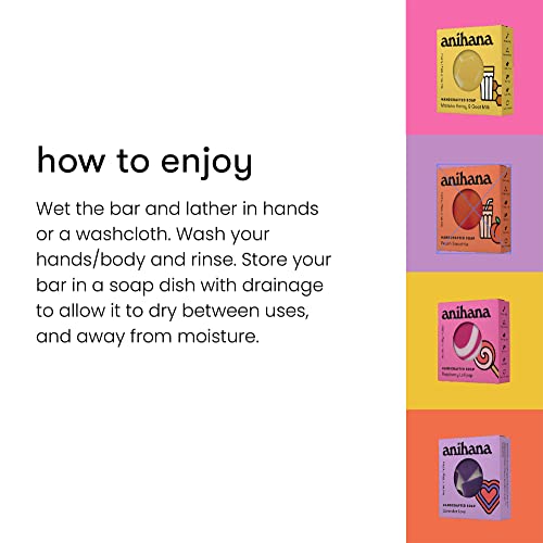 ANIHANA Soap Bar Raspberry / Lollipop - nježno čišćenje za hidrataciju i vlaženje kože, tijela i ruku -