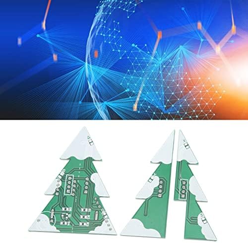Drfeify Diy Christmal Tree Electronic Kit, Zelena, Božićna oblika drvva, LED postepeni akrilni stereo božićno