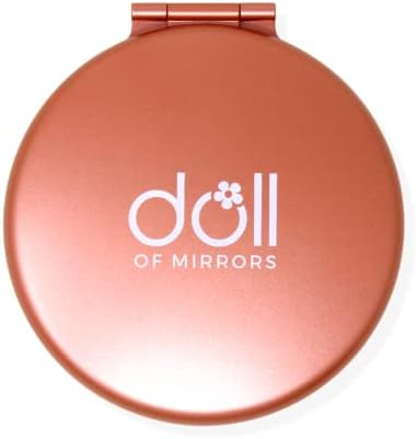 Lutka ogledala uvećavajuće ogledalo za šminkanje 4 u 1, prenosivo rumenilo ružičasto ručno kozmetičko ogledalo