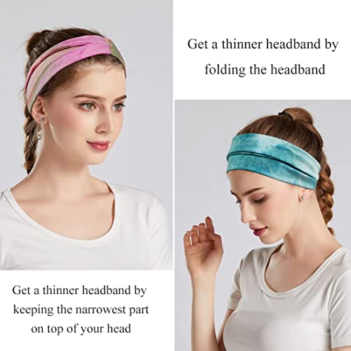 YONUF trake za glavu za žene Vježba široka traka za glavu Yoga trake za glavu za ženske dodatke za kosu