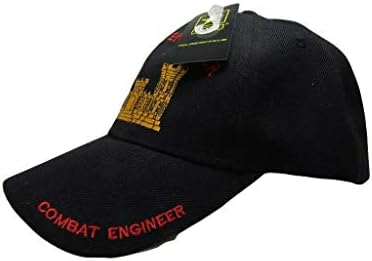 Pasati borbeni inženjer Bejzbol crna kapa šešir vezeni 3D CAP613A